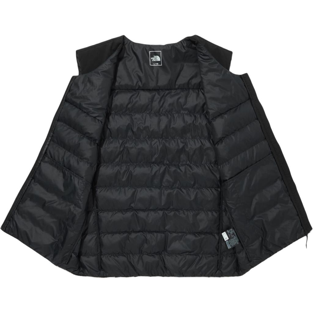 The North Face Solid Logo Print Round Neck Zipper Sleeveless Vest Men vest Black NV3NQ58A