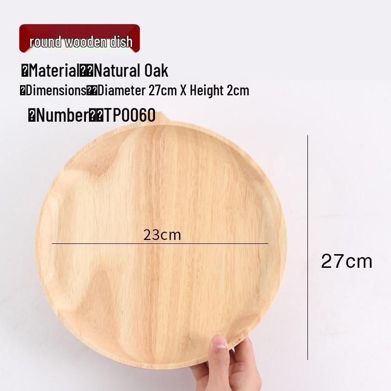 Japanese-Style Solid Wood Rectangular Tea and Cake Tray