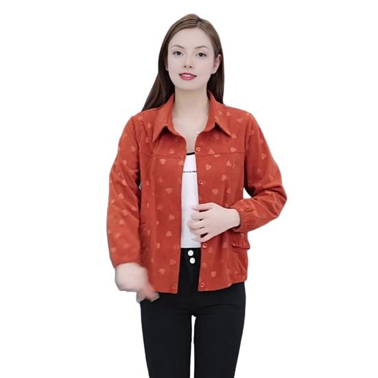 Women's Corduroy Shackets Jacket Oversized Button Down Lapel Coat Casual Long Sleeve Blouses Tops Fall Outerwear