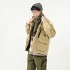New Balance Jackets Men's Khaki Stand Collar Moderate Workwear AMJ21357-MS
