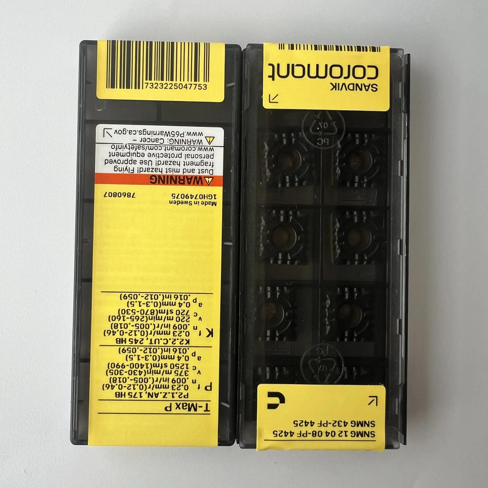 

SANDVIK / SNMG120408-PF 4425 / Industrial indexable Carbide Inserts 10 Pcs