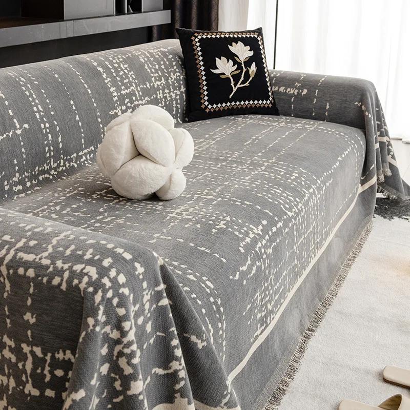 Chenille Annual Ring Sofa Cover Cloth One Towel Multi-use Simple Ins Sofa Towel One-piece All-inclusive Sofa Cover