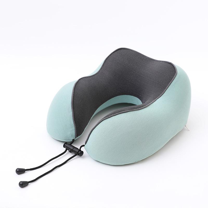 Portable Quick-Dry Cooling Travel Neck Pillow - Foldable Memory Foam U-Shape for Airplane Support