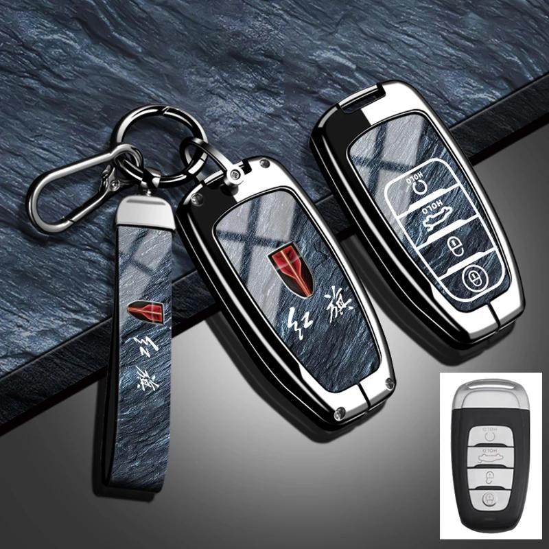 

Styling Mouldings For FAW Hongqi H5 E-HS9 H9 HS9 HS5 HS7 Zinc Alloy TPU Stone Pattern New Fashion Car Key Case Cover Protector K