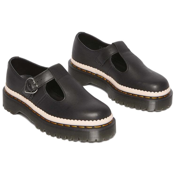 Dr. Martens 1460 Polley Bex Leather Comfortable Simple Casual Shoes Women Shoes Black Pink 40596001