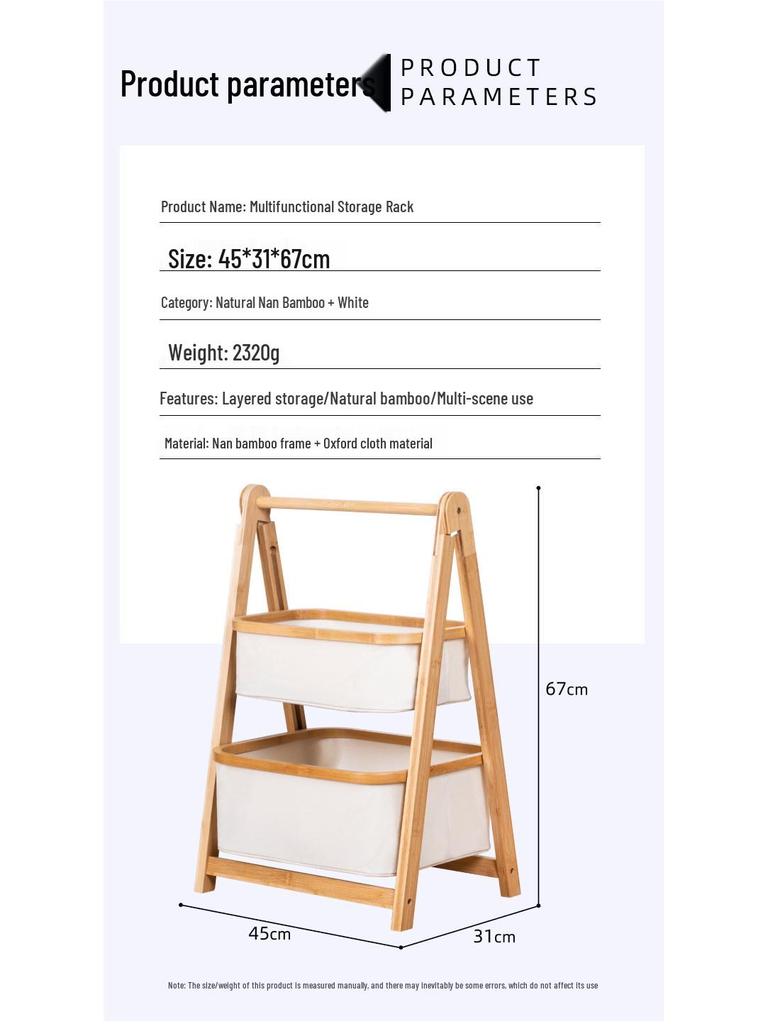 Multi-layer Folding Storage Rack for Bedroom, Living Room, and Bathroom