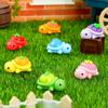 10Pcs/lot Multicolors Mini Fruit Turtle Miniatures Resin Ornaments Fairy Garden Decoration Micro Landscape