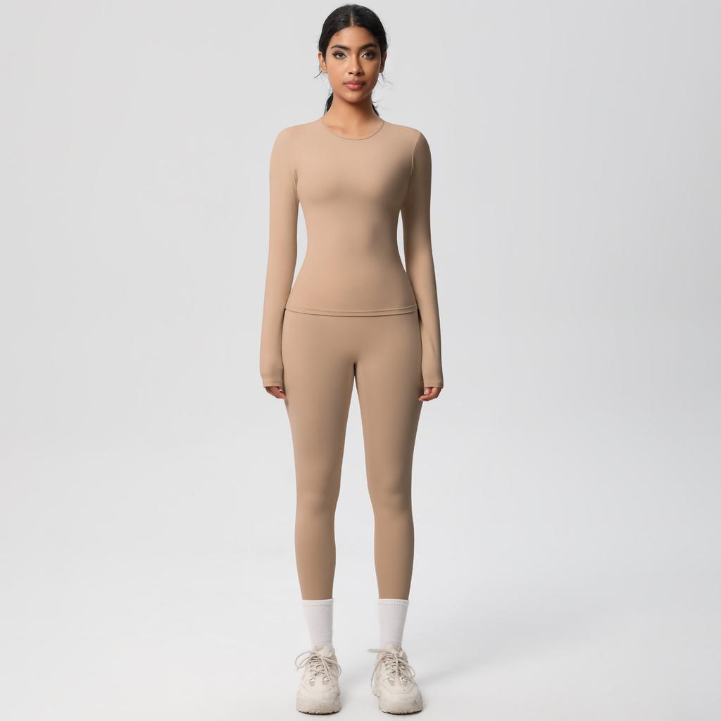 Shaved Tight Yoga Suit Set, Casual Quick Drying Fitness Suit, Outdoor Running Sports Two-Piece Set For Women