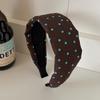 Sweet Wash Face Hair Band Wide Side Hair Accessories French Polka Dots Headband  For Women Girls