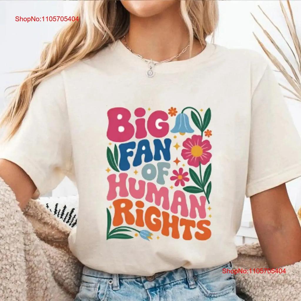 Großer Fan von Huunisex Rechten Florales T-Shirt Soziale Gerechtigkeit Gleichheit Pro Vintage Leicht