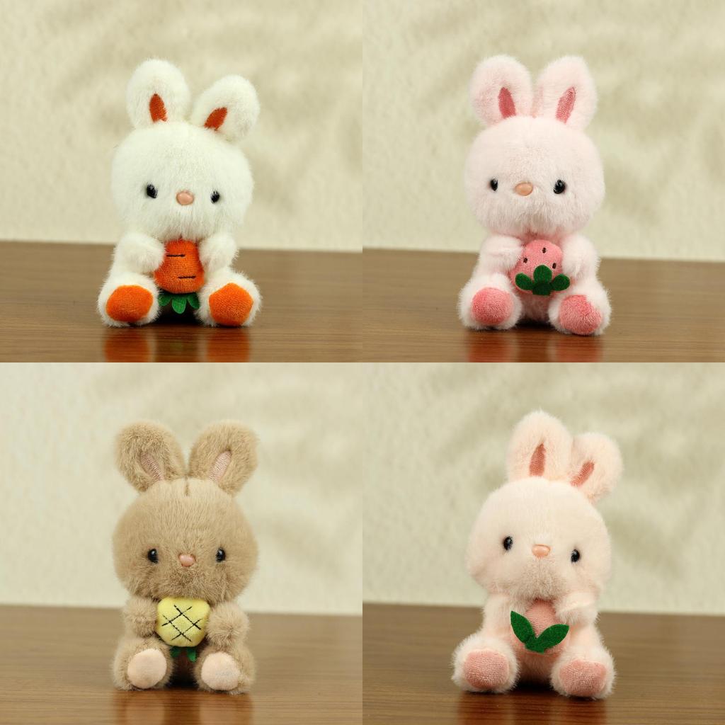 Cute Fruit Rabbit Plush Toy Keychain For Bag Decor And Collectors