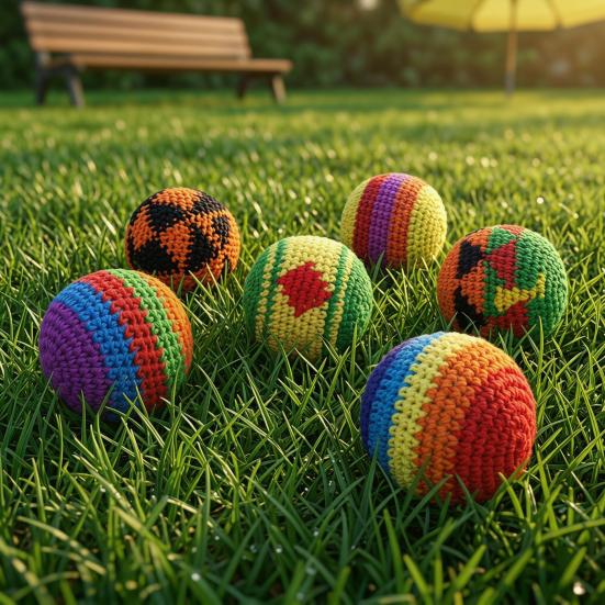 Sacs à Sacs de Pieds en Crochet Colorés Sacs en Haricots à Texture Douce pour Enfants Coordination Œil-Main Jeux de Groupe d'Extérieur Cadeaux de Fête Maternelle Sports