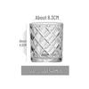 LISM Graviertes Diamantmuster Whiskey- und Cocktailglas-Set