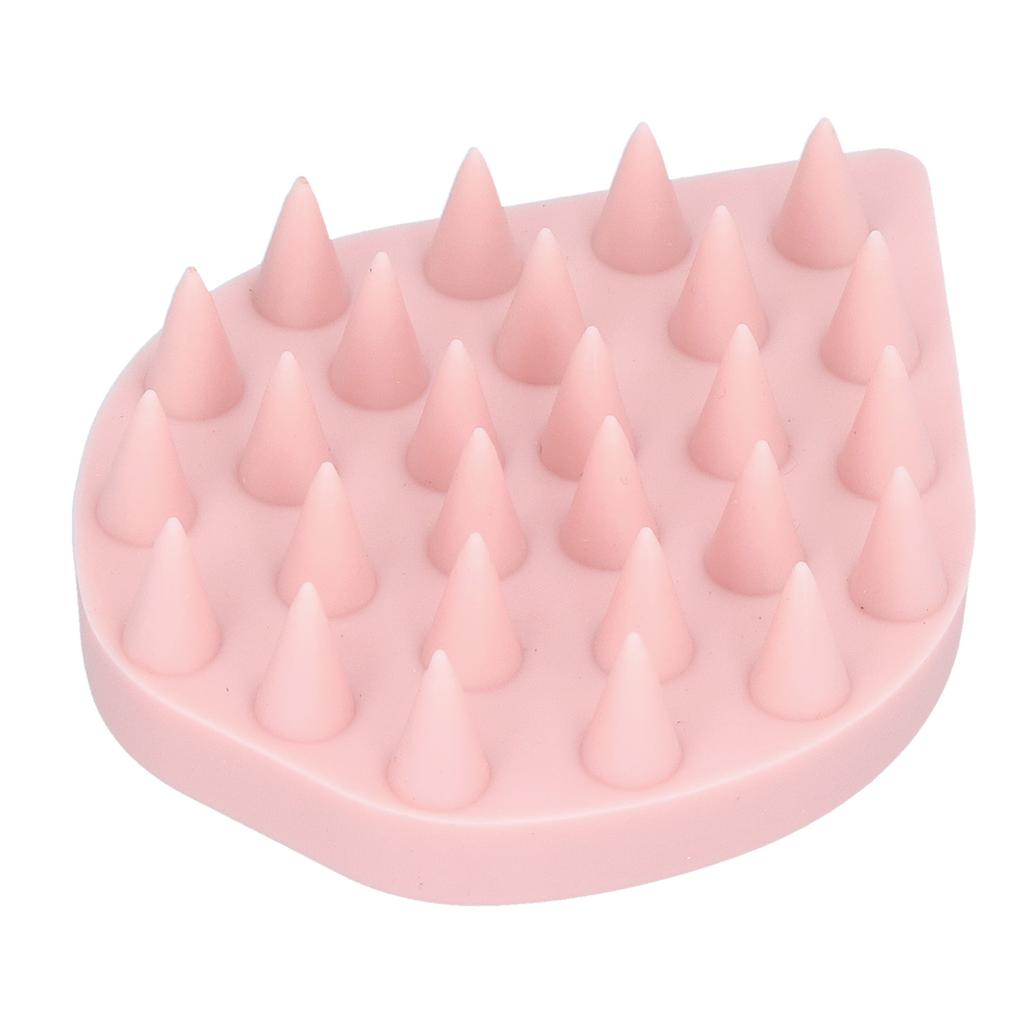 Shampoo Massagebürste Silikon Kopfhautbürste Haarmassagegerät Baden Duschen Haarreinigungkamm Rosa