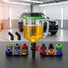 18-Piece Engine Oil Funnel Set, 1.59 Qt Automotive Oil Funnel Kit With 12 Adapters, Elbow Fitting, Arrow Screen Magnetic Storage
