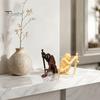 Dark Atmosphere Ornaments 3D Printed Skeleton Figurine with Swords, Creative Desktop Ornament, Halloween Party Supplies Swords Statue for Home Office