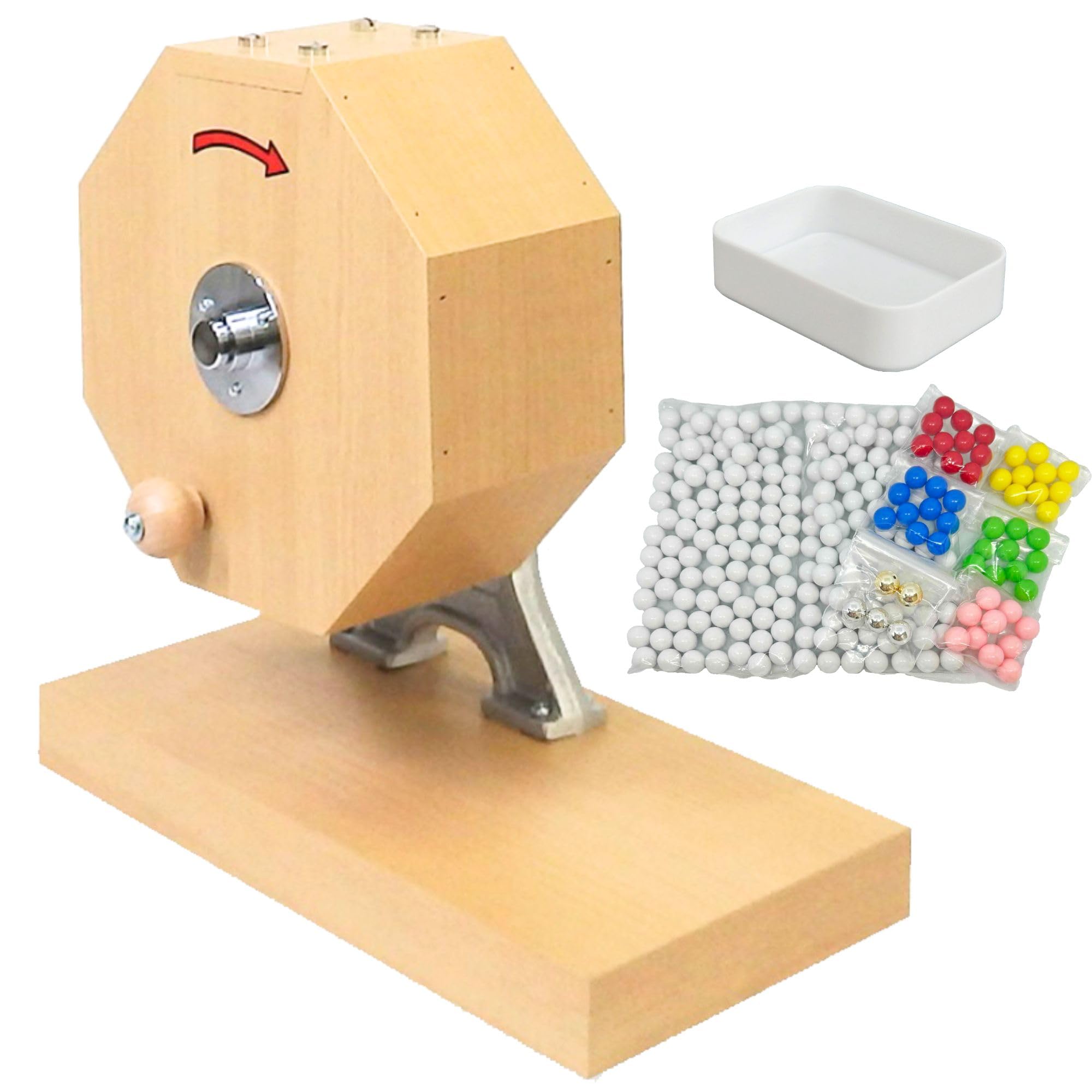 4000139 Grand Prize Raffle Machine (300 ball capacity) with 255 raffle balls included.