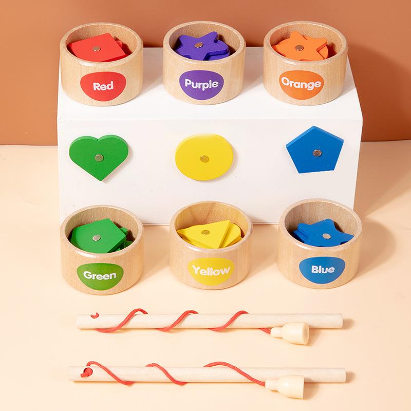 Young Children Shape Color Classification Ball And Cup Magnetic Pair Color Clip Bead Game Early Education Quantity Cognitive Educational Toys