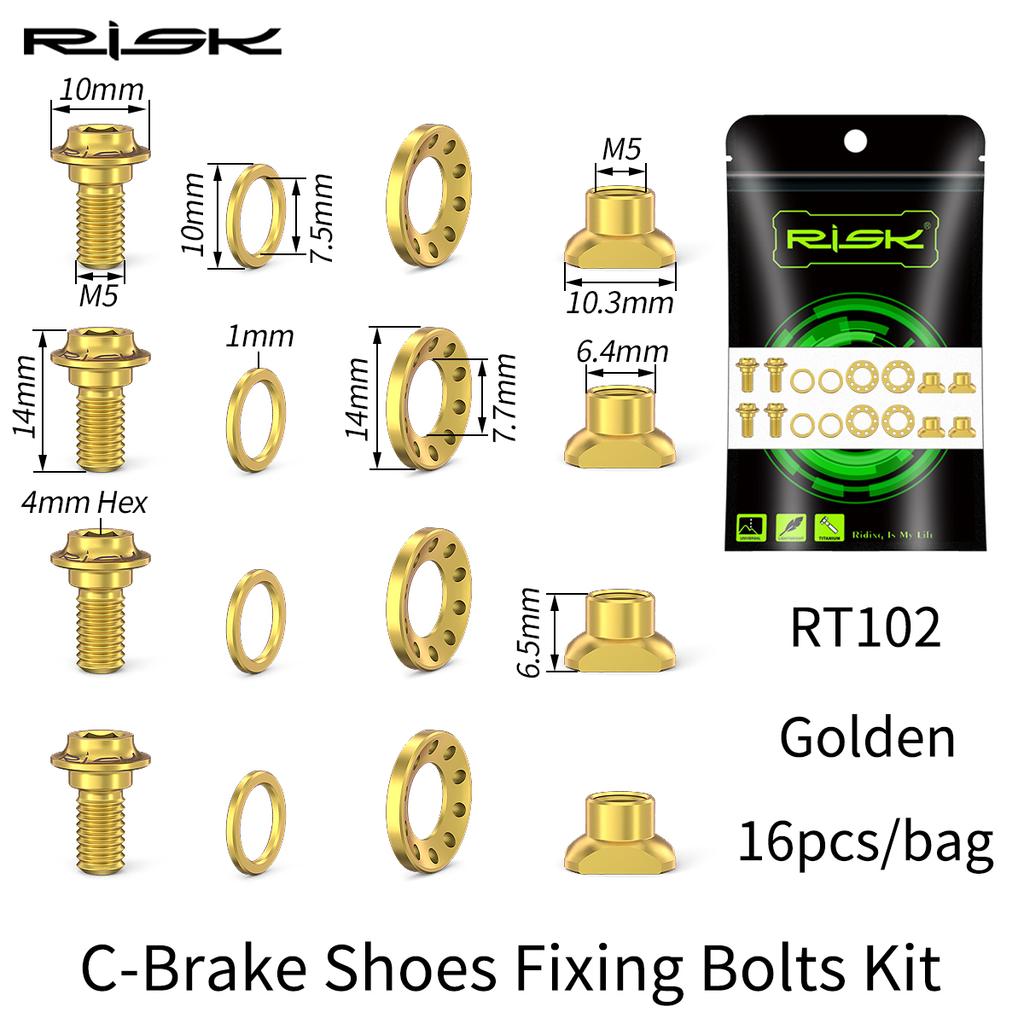 Titanium Alloy Bike Brake Caliper Kit Complete Set R8000 UT6800 DA9000 Fixing Screws for Road Bikes Durable Lightweight
