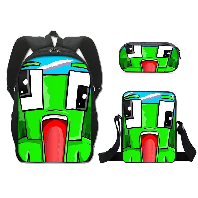 Unspeakable Pattern Printed Schoolbag Large Capacity Backpack Pencil Case Small Satchel Package pencil bag