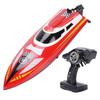 RC Boat Remote Control Speedboat with Brush Motor Low Battery Alarm Capsize Recovery Stunt Rolling Long Runtime