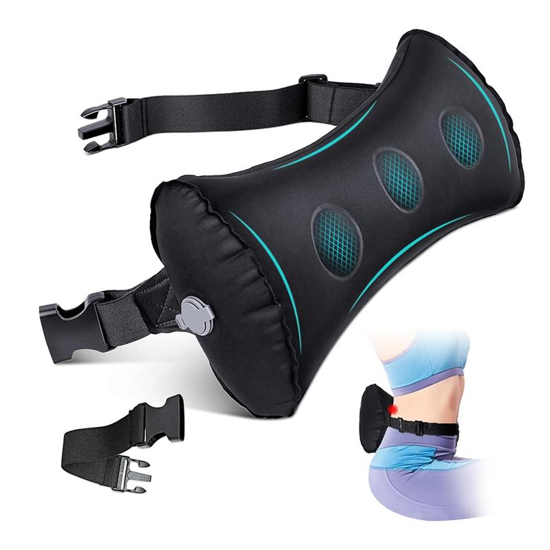 HHO-Inflatable Lumbar Pillow For Airplane Travel Lumbar Support Pillow For Car, Office Chair Back Support Office Chair Back