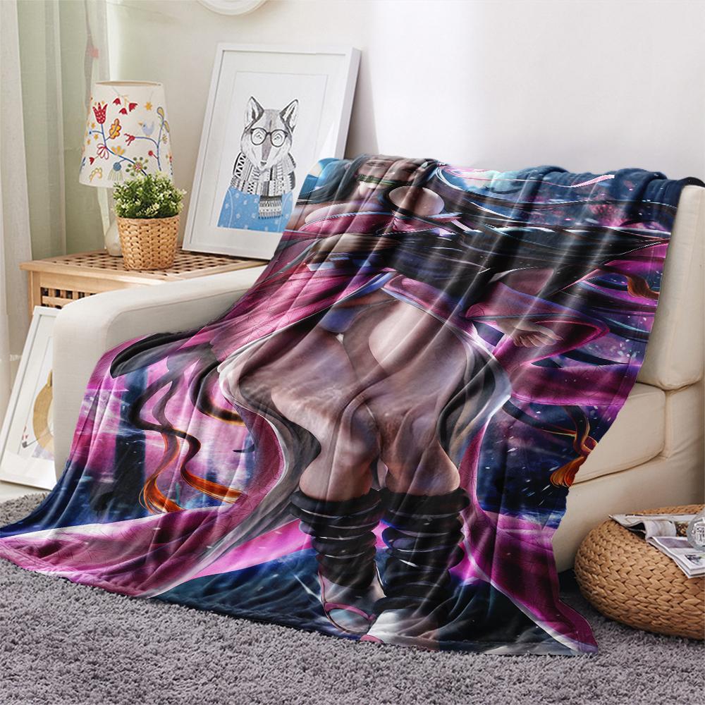1Pc Cartoon Print Flannel Blanket, High Quality Comfortable for All Seasons, Home Decor, Warmth and Comfort, Perfect for Christmas Birthday Gift