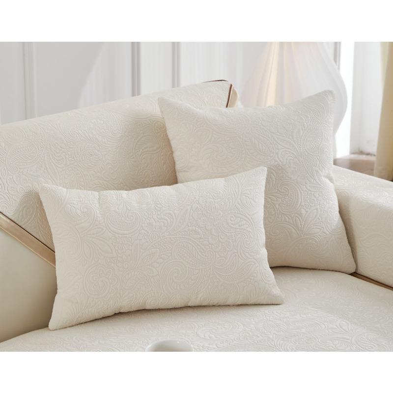 Solid Color Chenille Sofa Cushion, Universal for All Seasons, Modern Simple Non-slip Sofa Cover, Cloth Towel Cover, Seat Cushion
