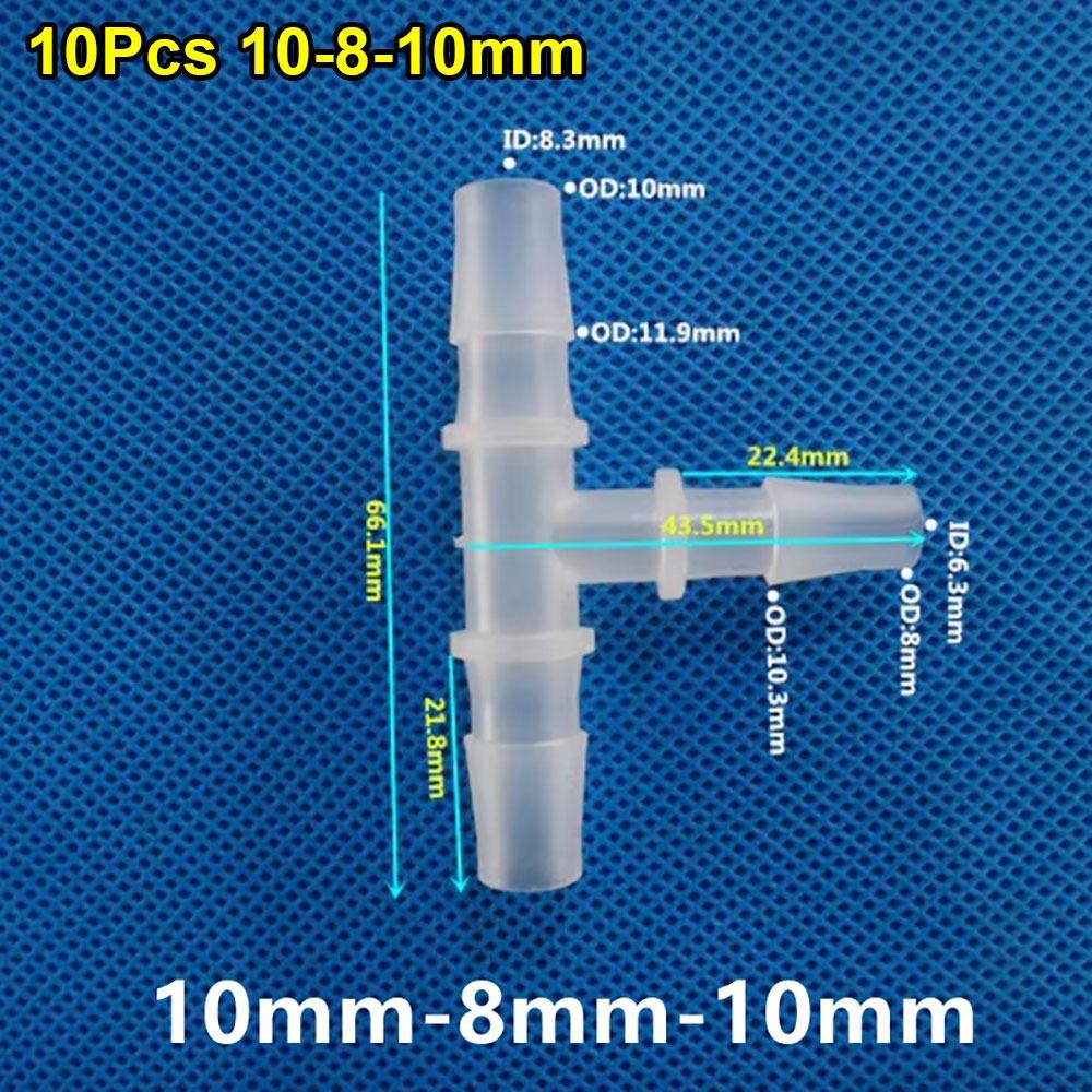 10Pcs Varied Diameter 3 Way Connector Plastic Hose Fittings  for Aquarium Fish Tank Fittings
