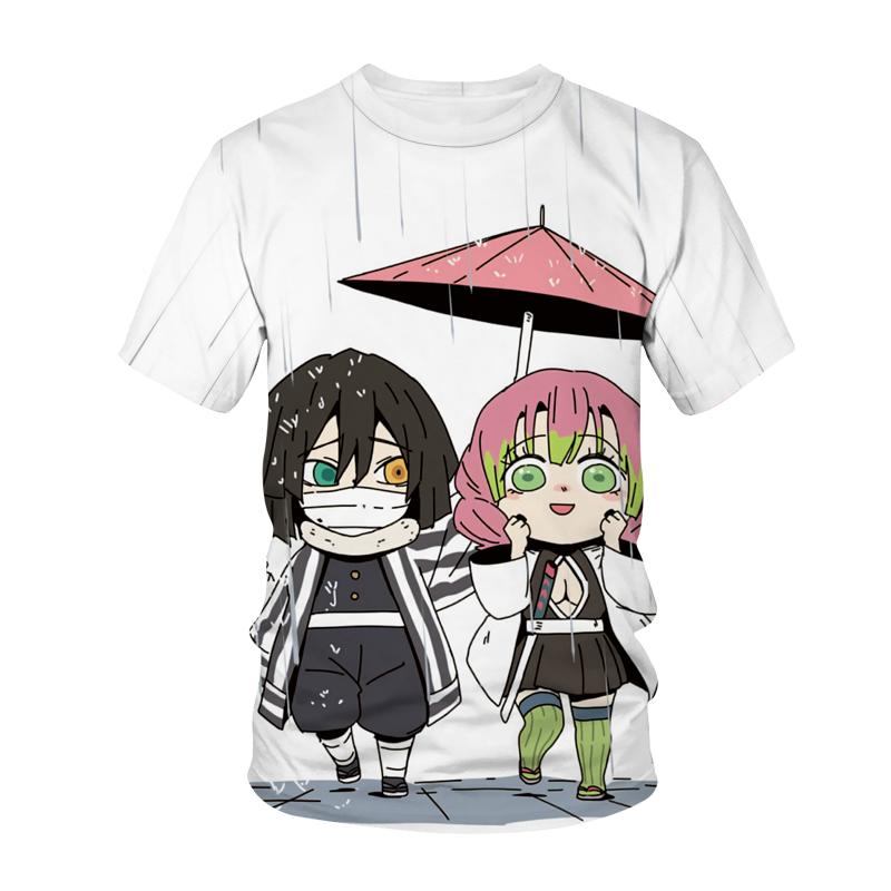 T-shirt Uomo Donna Anime Stampa 3D Streetwear Demon Slayer Kimetsu No Yaiba Harajuku Moda Tshirt Unisex Maglietta Top Abbigliamento