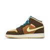 Air Jordan 1 Mid SE Grade School 'Cacao Wow' (Unisex) Cacao Wow / Luminous Green / Ale Brown / Twine / Sail / Geode Teal Kids' Basketball Shoes