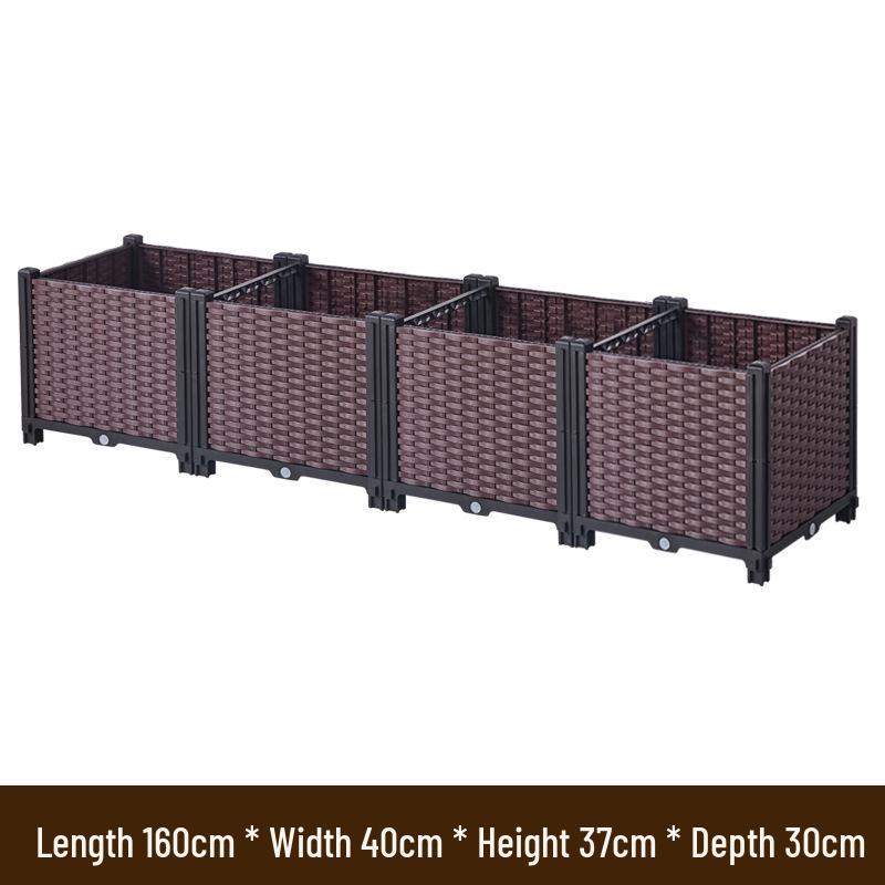 Multi-layer Space-saving Rectangular Planter Box for Indoor/Outdoor Vegetable Gardening