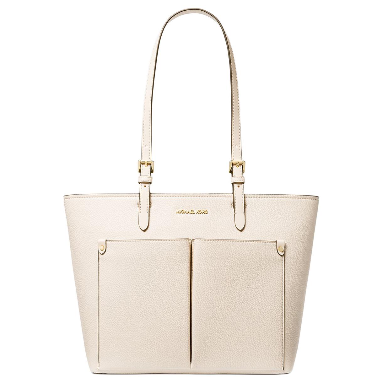 

Michael Kors Mk Jet Set Sofie Logo Pu Tote Bag Women Tote Light-Cream 35F3GTVT8B-2171 Basic Set (Bag+Dust Bag)