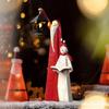 Christmas Themed Santa Snowman Figurine Set Resin Materials Perfect For Indoor Outdoor Seasonal Party Decoration