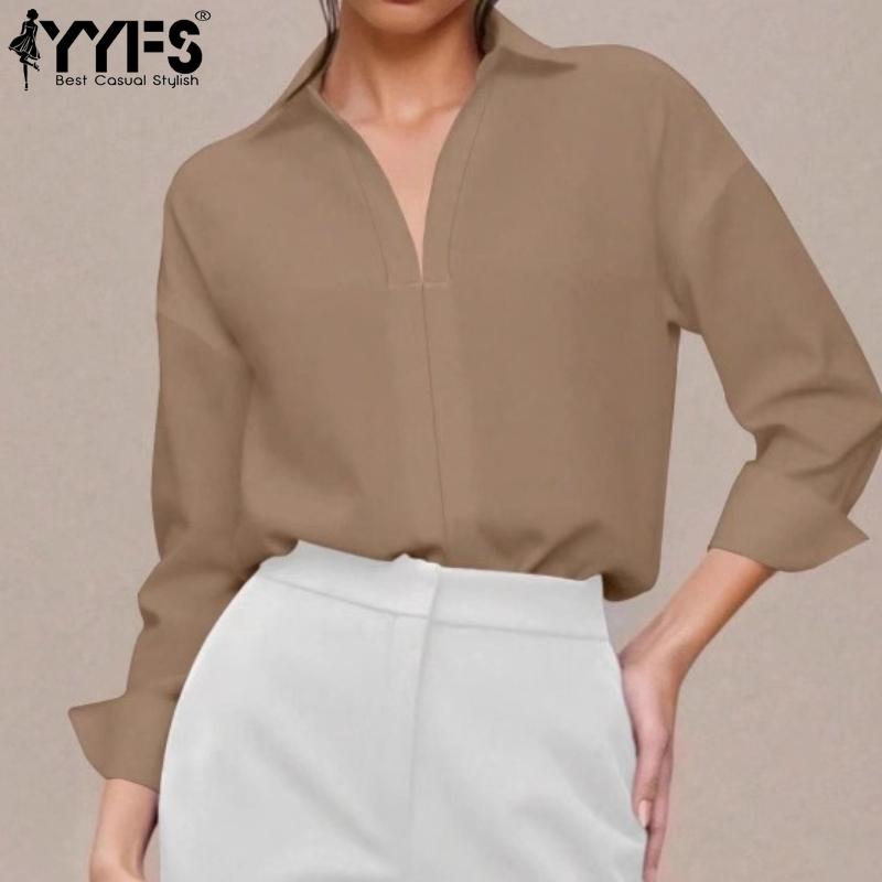 YYFS Women's Fashion Casual Solid Color Print Spring Fall Long Sleeve POLO Neck Bodysuits