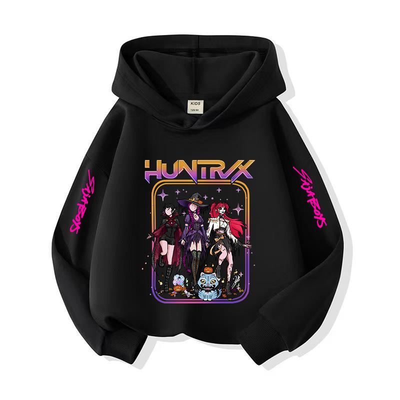 2025 New K-POP Animated Children's Hoodie Fashion Cartoon Printed Girls' Hoodie Sportswear Casual Style Top