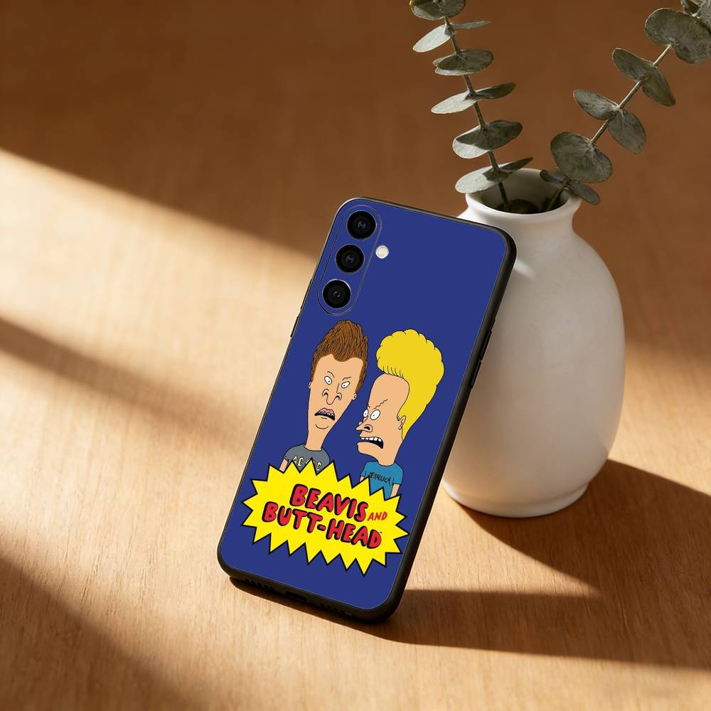 Cartoon B-Beavis and Butt-head Phone Case For Samsung GalaxyA13,21s,22,31,32,52,53,71,72,73,Soft Black Cover
