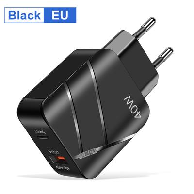 Încărcător de perete USB 40W Încărcare rapidă QC 3.0 Type C Încărcare rapidă Telefon mobil Pentru iPhone 14 13 Samsung Xiaomi Încărcător cu priză EU/US