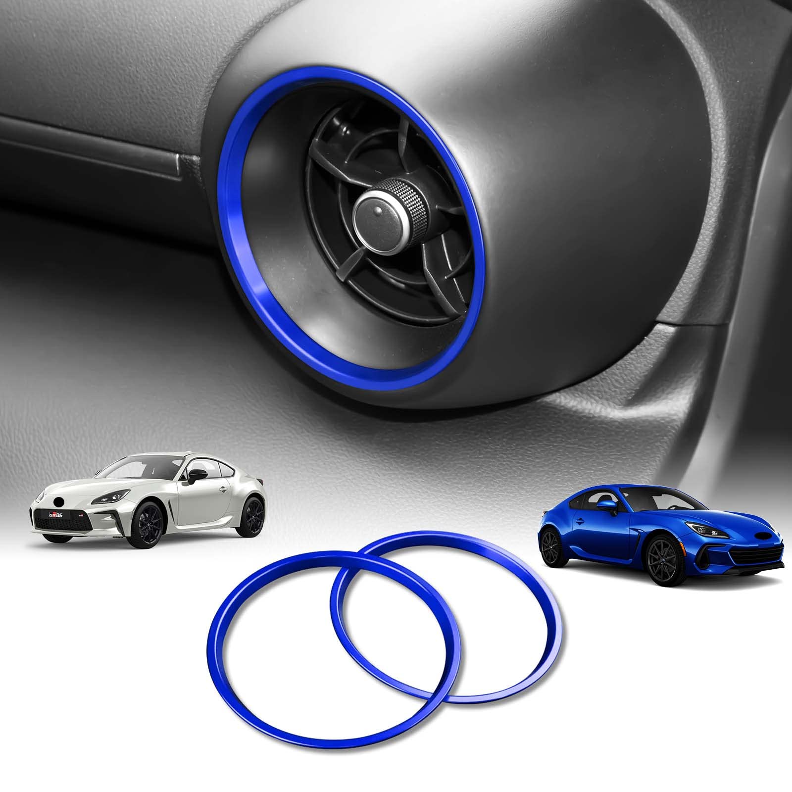 

KUNGKIC Toyota GR86ZN8 Subaru BRZZD8202120222023 Exclusive Design Aluminum Alloy Air Conditioner Vent Garnish Ring Interior Protective Cover Inte