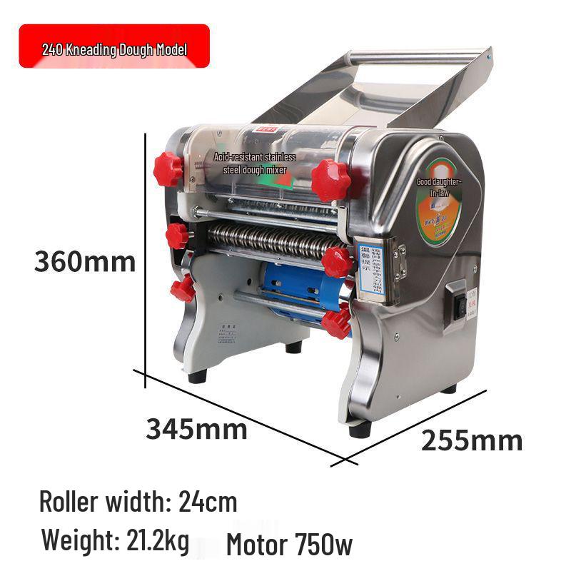 Junxi Electric Dough Roller: Stainless Steel Automatic Noodle Maker for Home and Commercial Use