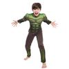 Kids Hulk Muscle Costume Set with Mask Become Your Favorite Hero Premium Materials 5-6 Years 130cm Green