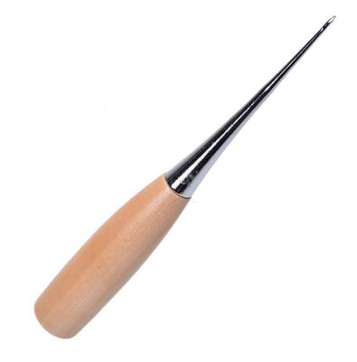 Mâner din lemn tricotat manual con drepte con curbat ac cu o mie de găurit artizanat din piele