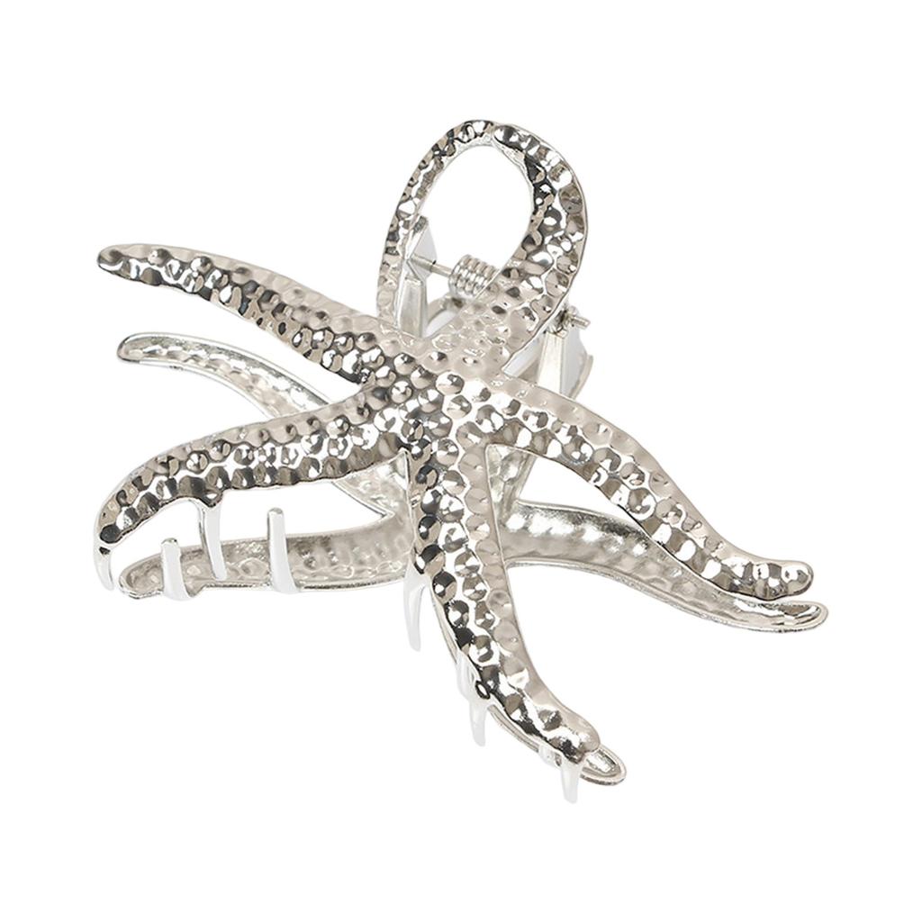 Large Starfish Design Hair Clamp Metal Hair Grip For Voluminous Hairstyles Comfortable All Day Wear