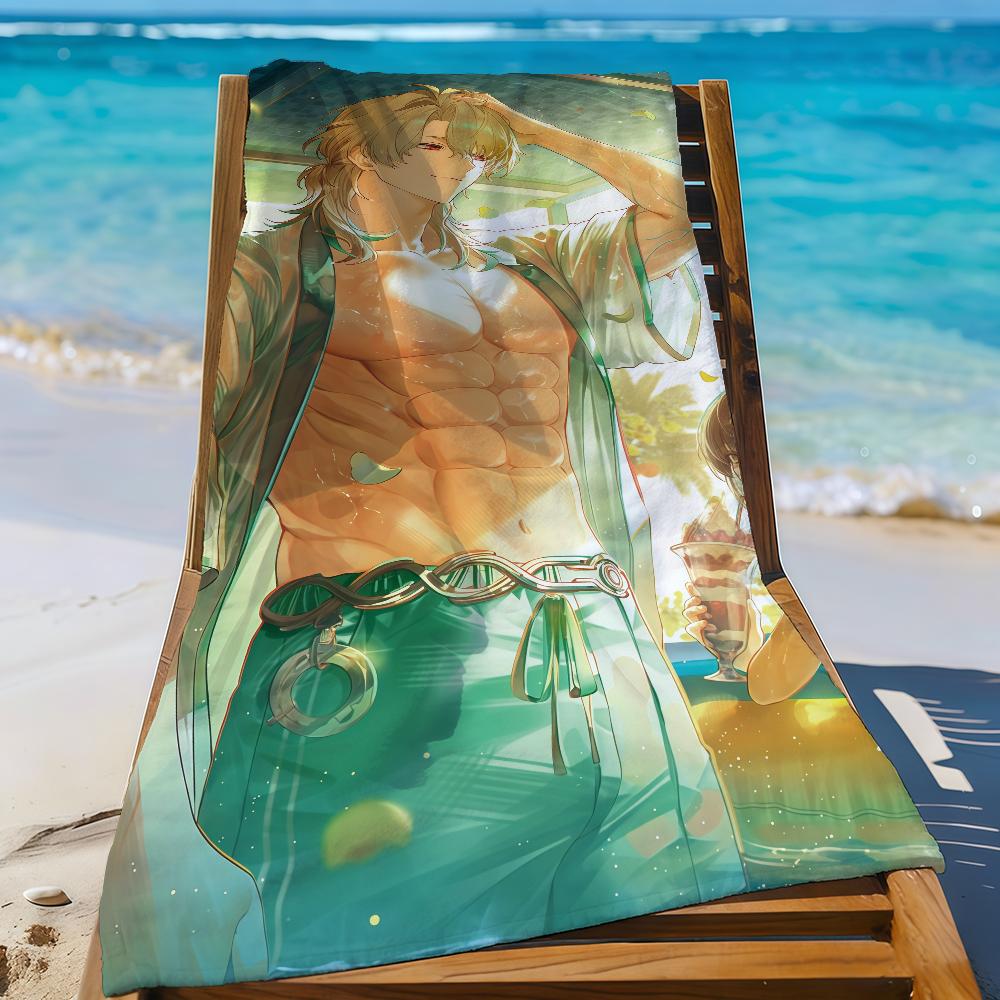 Game Luuk Herssen Wuwa Towel Sports Quick Dry Travel Camping Gear Sandproof Soft Light Large Beach Towel