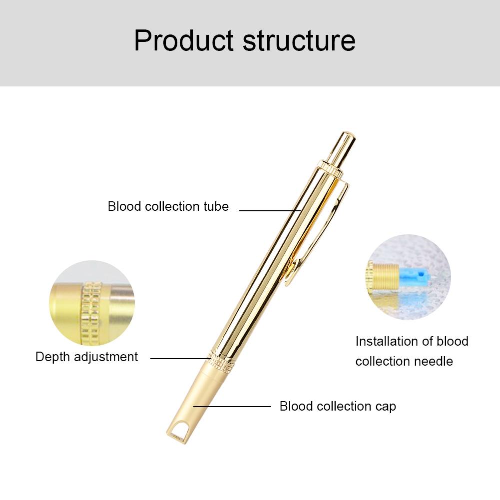Pure Copper Blood Lancing Pen Cupping Acupuncture Therapy Device Blood Test