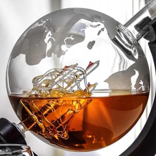 Zestaw Do Whisky Karafka Globus Szklanki Prezent Na Urodziny 18-99 Faceta