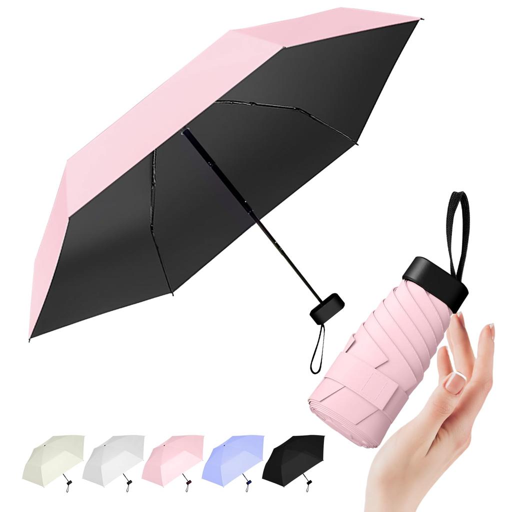 Trenovo Folding For Sun and UV Light Parasol and Rain Umbrella for 6 5 Pink Parasol, Umbrella, Lightweight, Rain, Compact, Parasol, Protection, 100%