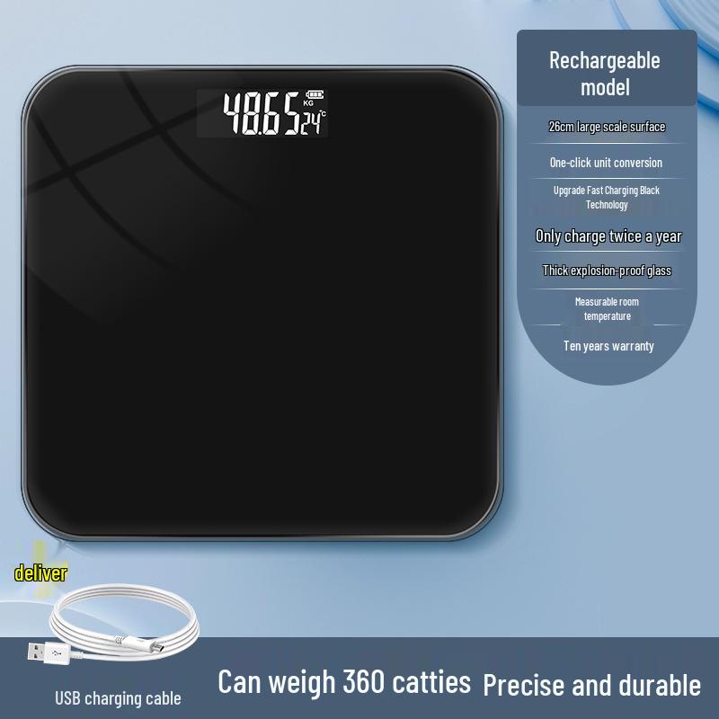 

Перезаряжаемые прецизионные электронные весы для тела 26x26 cm