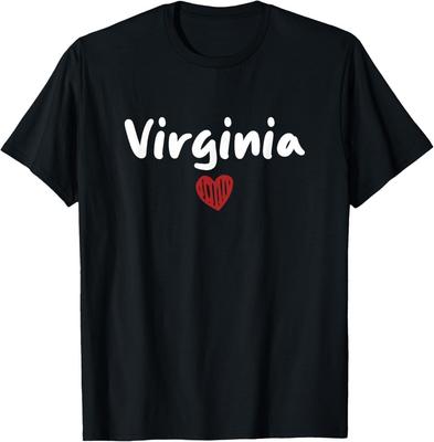 VIRGINIA - Kocham Virginię - Klasyczna Koszulka Unisex