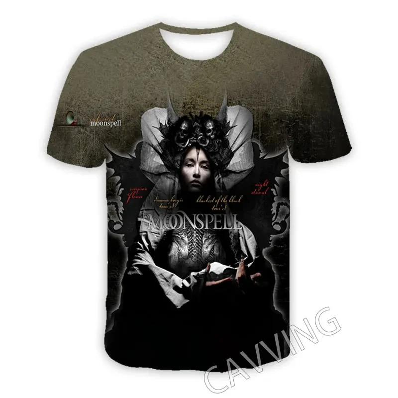Men s 3D Print  MOONSPELL Band Casual T-shirts Hip Hop Harajuku Styles Tops Clothing 6XL слоновая кость